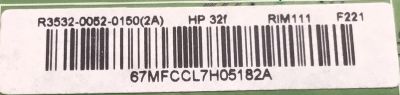MAIN PARA MONITOR HP / NUMERO DE PARTE 3532-0052-0150 / R017122810422 / R3532-0052-0150 / NUMERO DE PANEL LM315WFY (RS)(AB1) / MODELO HSD-0042-K - Imagen 4